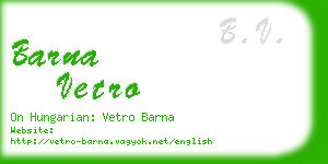 barna vetro business card